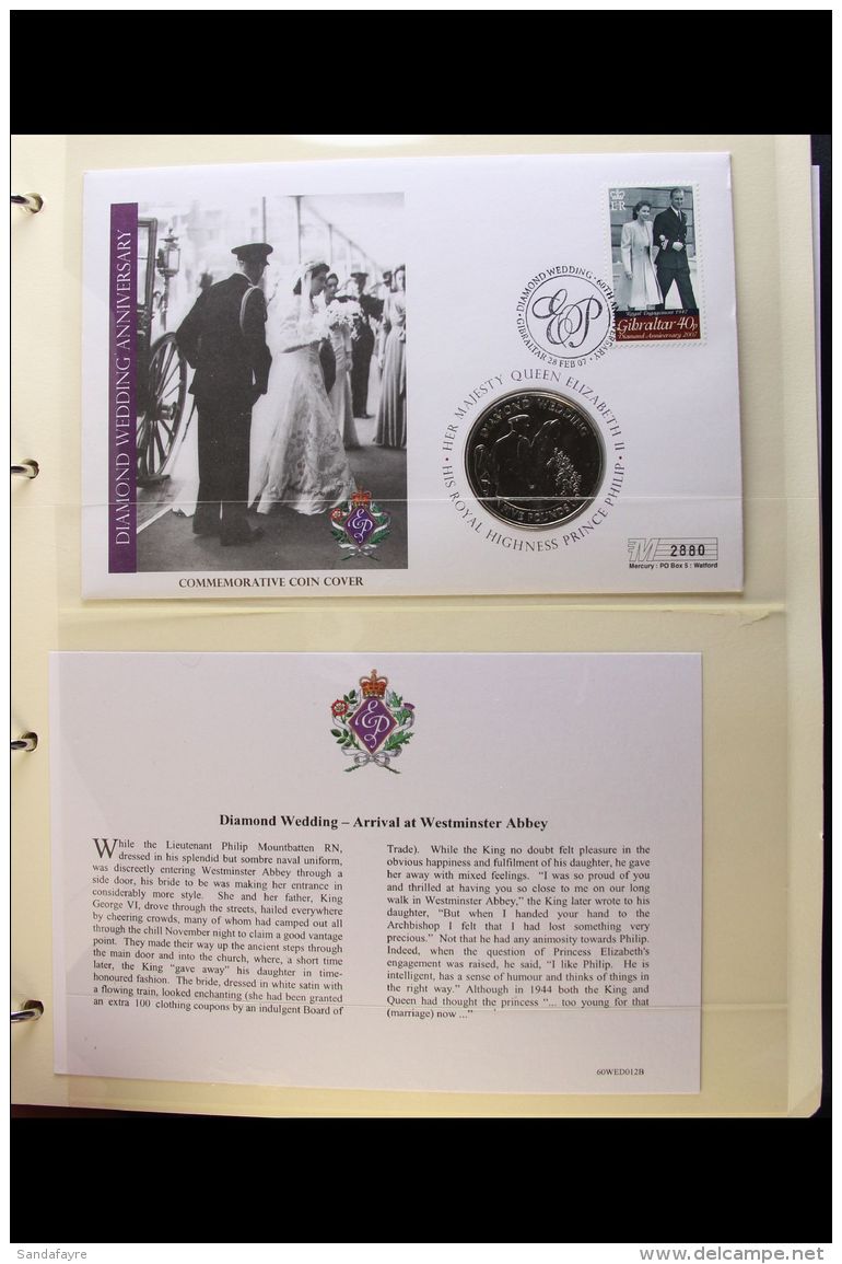 2007 DIAMOND WEDDING - QEII AND PRINCE PHILLIP Superb Collection Of Illustrated British Commonwealth Commemorative... - Sin Clasificación