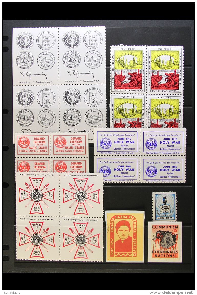 BALTIC STATES 1970s-80s Anti-Bolshevism Labels (x73) + Covers(x2) For More Images, Please Visit... - Non Classificati