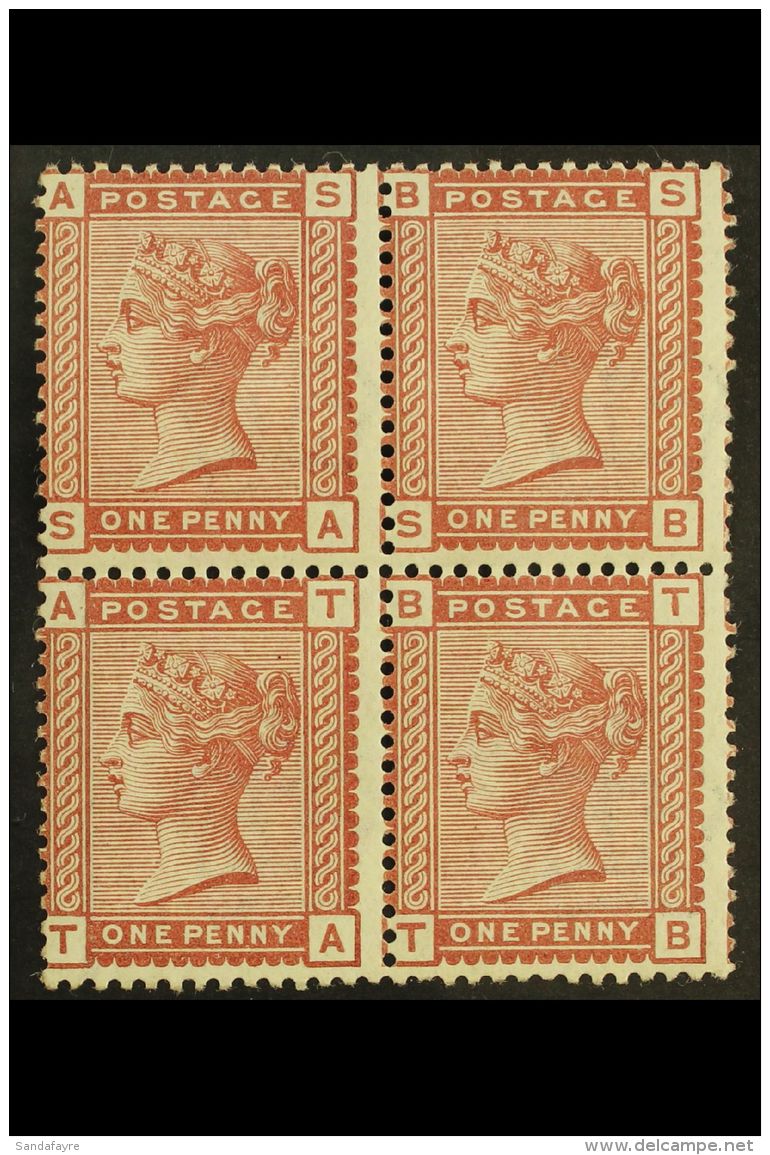 1880-81 1d Venetian Red, SG 166, Block Of Four NHM. For More Images, Please Visit... - Otros & Sin Clasificación