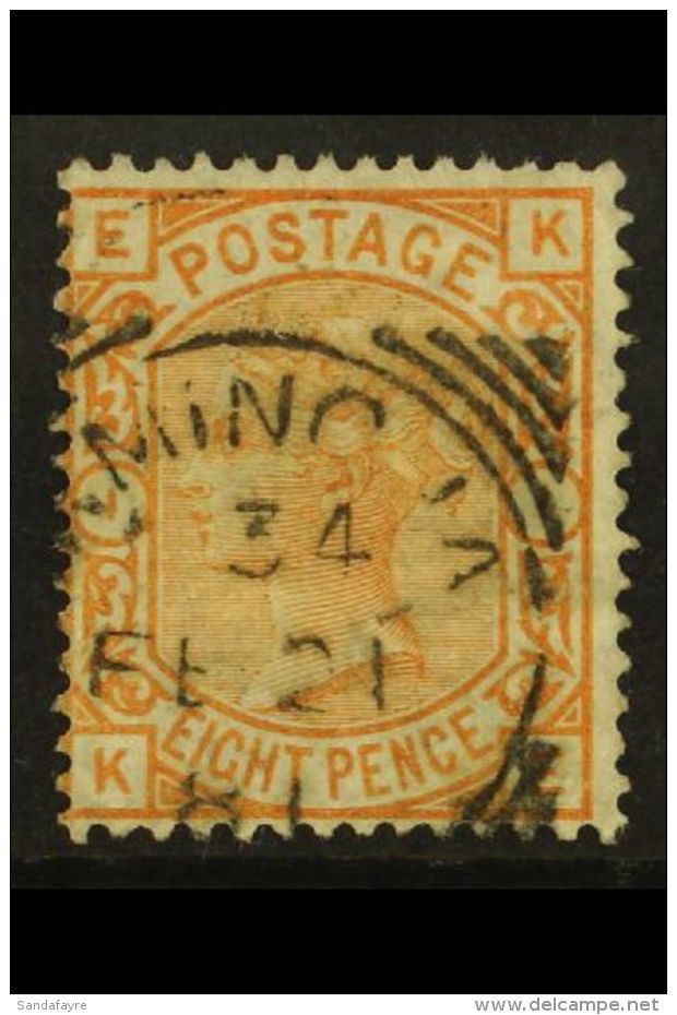 1876 8d Orange, Wmk Garter, SG 156,  Fine Used, Light Cancel. For More Images, Please Visit... - Altri & Non Classificati