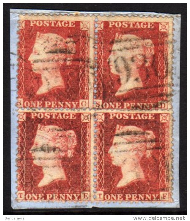 1857 1d Red, SG Spec. C10, BLOCK OF FOUR  Fine Used On Piece. For More Images, Please Visit... - Otros & Sin Clasificación