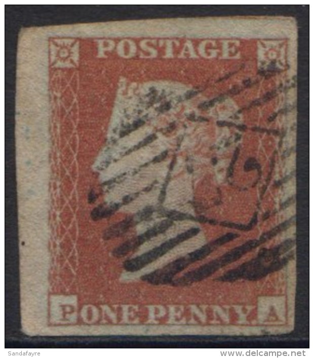 1841 1d Red-brown 'PA', SG 8, Vfu, Four Large To Huge Margins For More Images, Please Visit... - Altri & Non Classificati