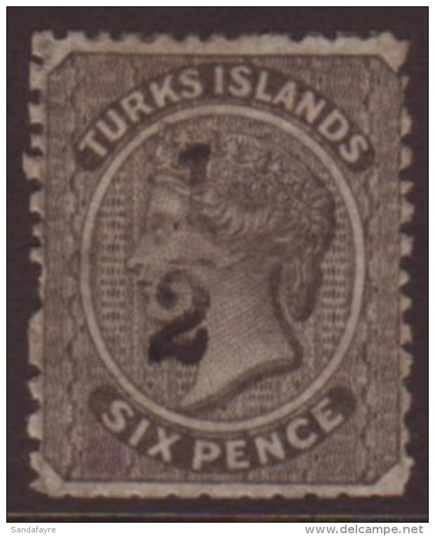 1881 '&frac12;' On 6d Black (Type 2), SG 7, Fine Mint, Part O.g. For More Images, Please Visit... - Turks E Caicos