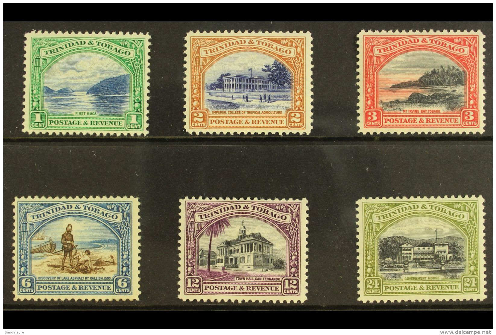 1937 Pictorial Perf 12&frac12; Set, SG 230a/236a, Fine Mint (6 Stamps) For More Images, Please Visit... - Trinidad Y Tobago