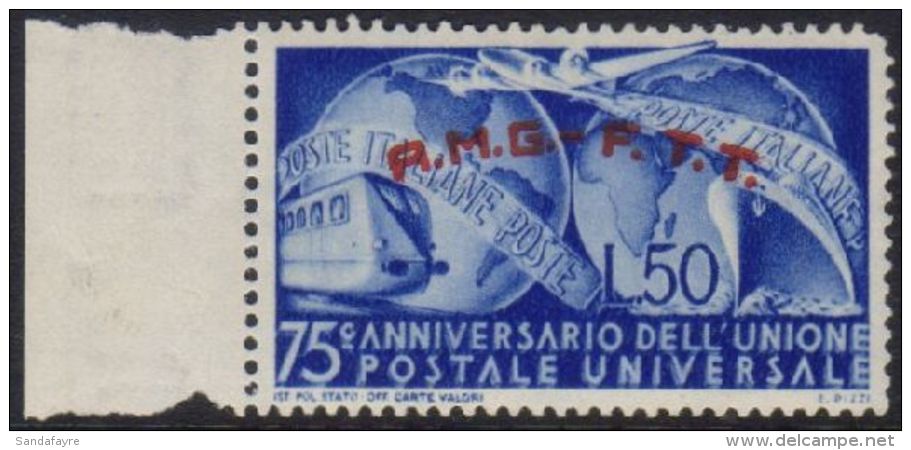 ZONE A 1949 50L Blue UPU With "75c" Variety, Sassone 40a, NHM For More Images, Please Visit... - Andere & Zonder Classificatie