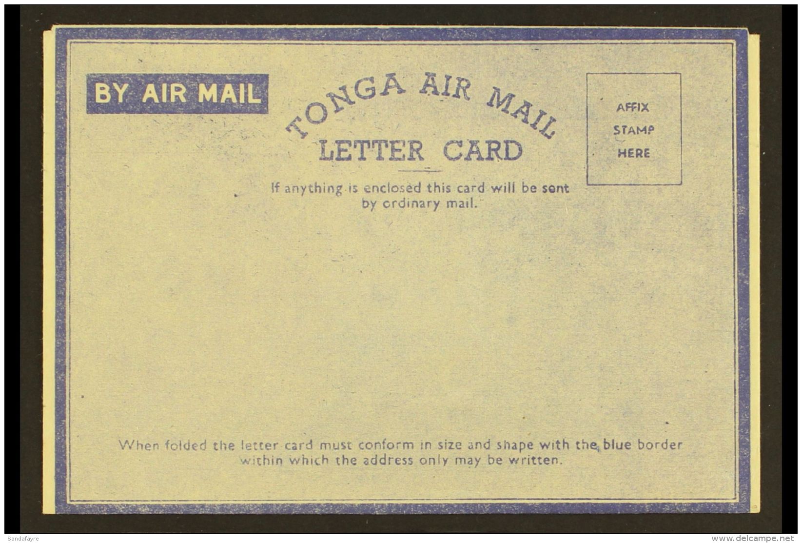 Circa 1950 Formula Air Mail Letter Sheet, Fine Unused. For More Images, Please Visit... - Tonga (...-1970)