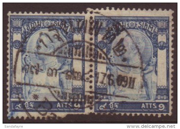 1905-09 9a Blue,SG 101,cds Used Pair With Step-perf VARIETY (2) For More Images, Please Visit... - Thailand