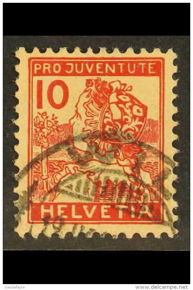 1915 "Pro Juventute" 10c Girl From Lucerne (Mi 129, SG J2) VFU. For More Images, Please Visit... - Otros & Sin Clasificación