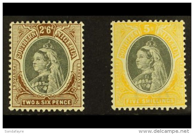 1901 QV 2s6d And 5s, SG 7/8, VFM. (2) For More Images, Please Visit... - Nigeria (...-1960)