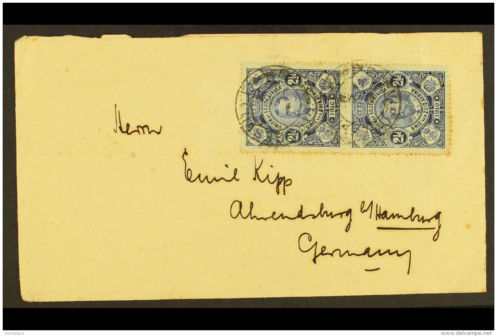 1910 2&frac12;d Pair Used On Cover To Germany, Viedgesville Pmks For More Images, Please Visit... - Non Classificati