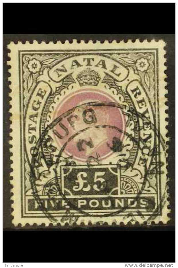 NATAL 1902 &pound;5, SG 144, Fisc Used, Cleaned With Vf Cds Pmk Added For More Images, Please Visit... - Sin Clasificación