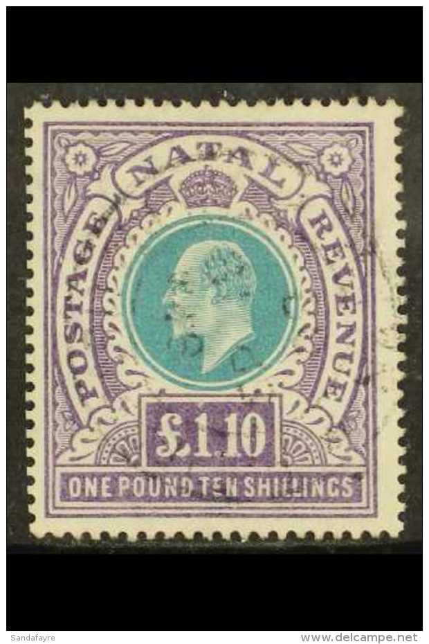 NATAL 1902 &pound;1.10s Green &amp; Violet, SG 143, Vf Cds Used, Fresh For More Images, Please Visit... - Ohne Zuordnung