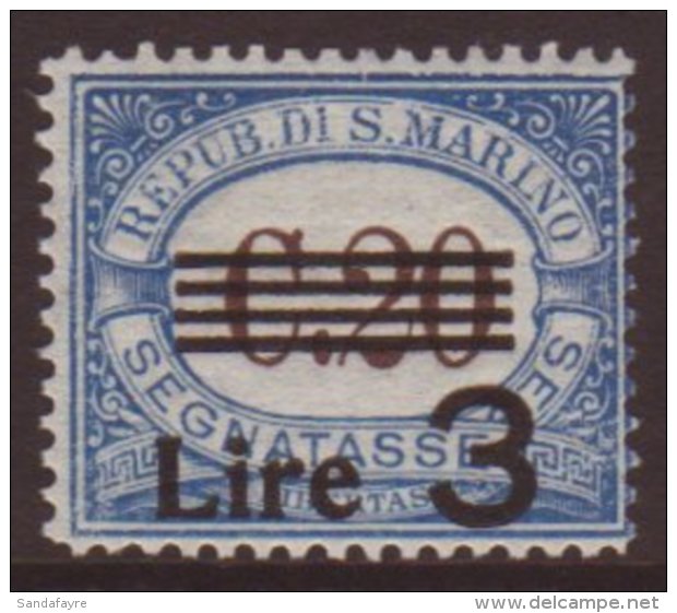 POST DUE 1936-43 3L On 20c Blue &amp; Brown, Mi 63, NHM For More Images, Please Visit... - Otros & Sin Clasificación