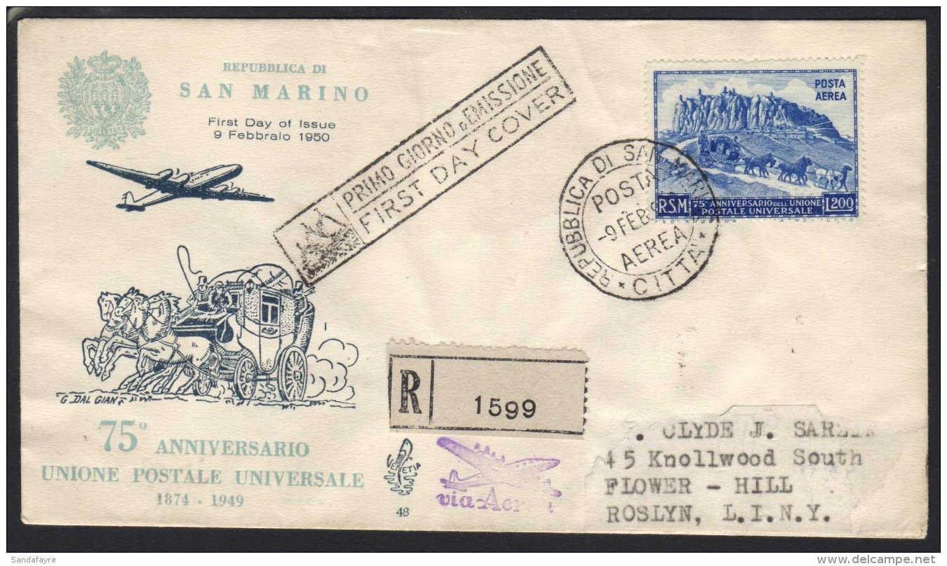 1950-52 200L Air UPU, Sass 82 X2 &amp; 91, On 3 Diff FDC's For More Images, Please Visit... - Otros & Sin Clasificación