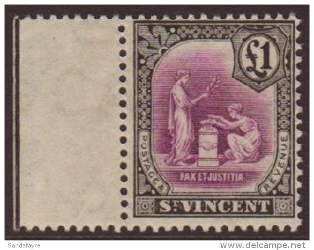 1913-17 &pound;1 Mauve &amp; Black, SG 120, Vfm Marginal Example For More Images, Please Visit... - St.Vincent (...-1979)