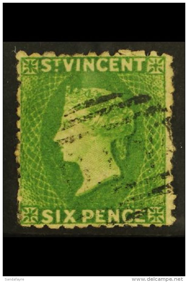 1880 6d Bright Green, Wmk Star, SG 30, Fine Used. For More Images, Please Visit... - St.Vincent (...-1979)