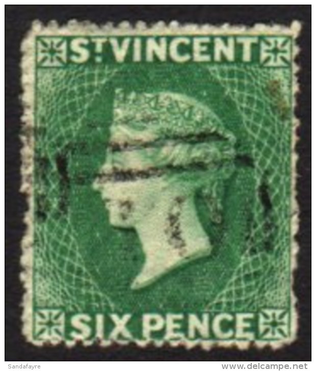 1871 6d Deep Green, Perf 14-16, SG 16, VFU For More Images, Please Visit... - St.Vincent (...-1979)