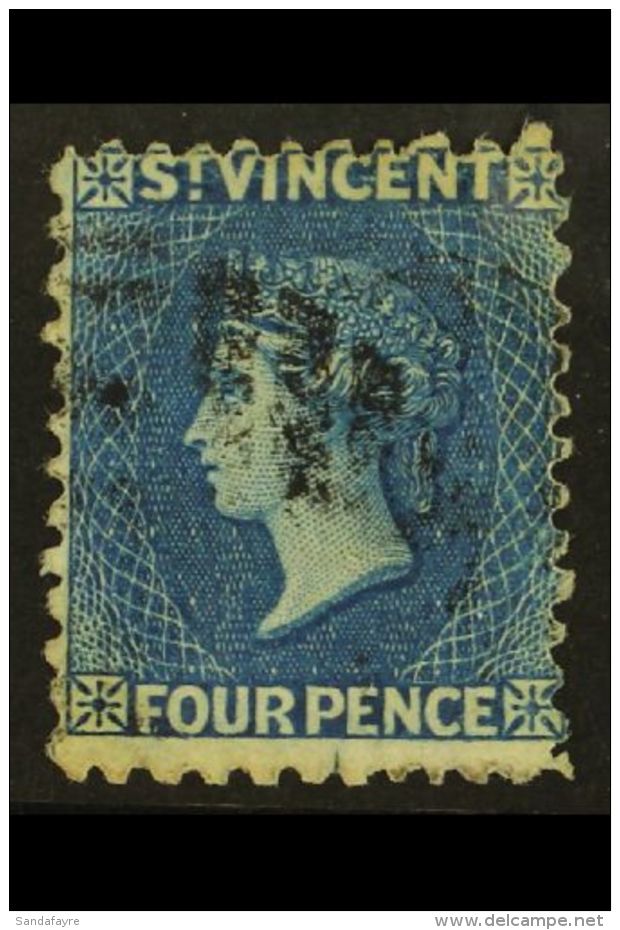 1862 4d Deep Blue, SG 6, Fine Used. For More Images, Please Visit... - St.Vincent (...-1979)