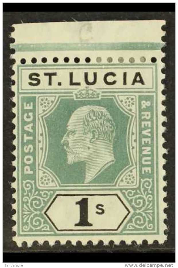 1904-10 1s Green &amp; Black, SG 74, Vfm, Fresh For More Images, Please Visit... - St.Lucia (...-1978)
