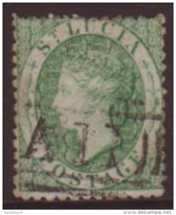 1863 6d Emerald-green Wmk Reversed, SG 8x, Fine Used For More Images, Please Visit... - St.Lucia (...-1978)