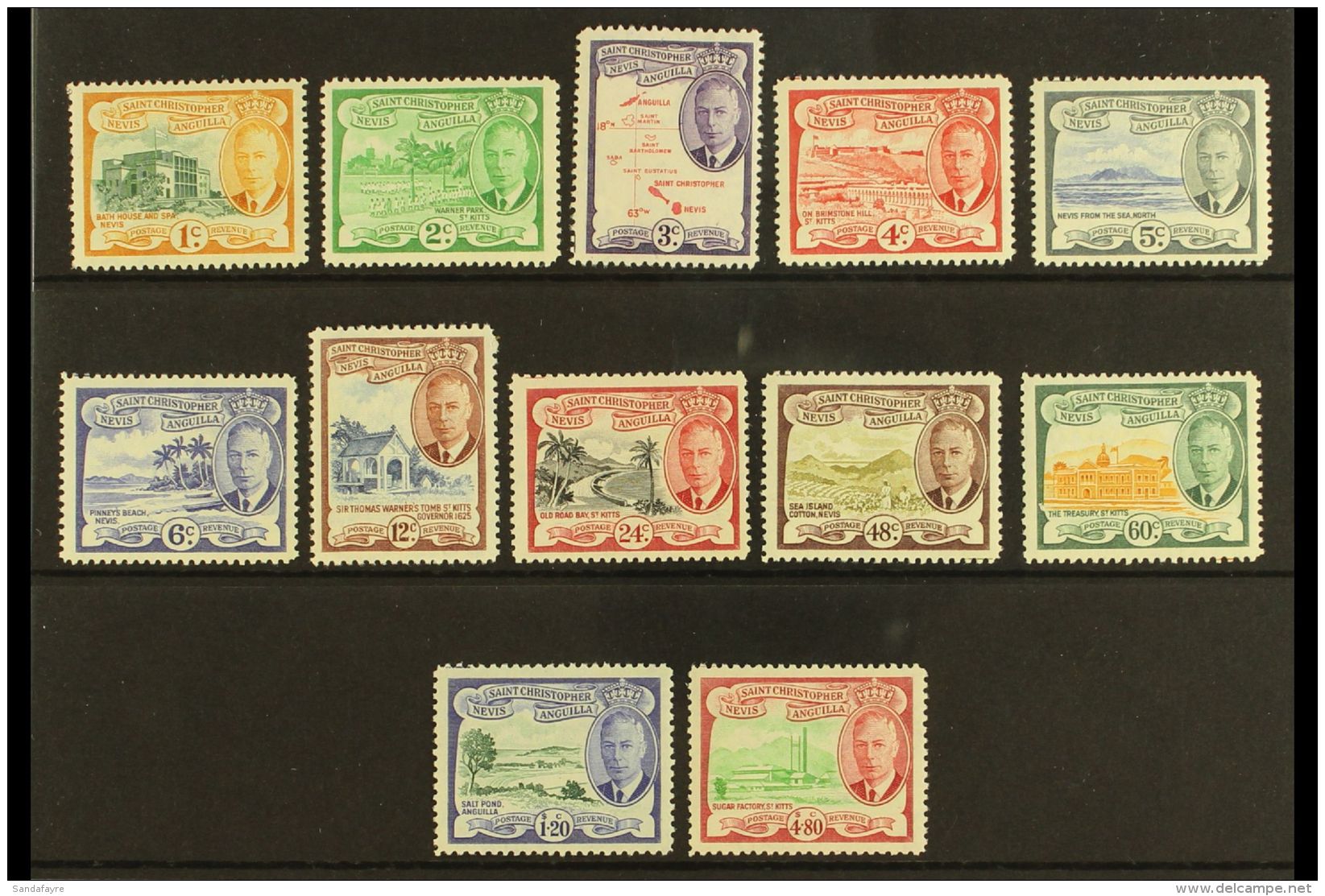 1952 Set (SG 94/105), NHM &amp; 1954-63 Set (SG 106a/18), Vfm (30) For More Images, Please Visit... - St.Kitts En Nevis ( 1983-...)