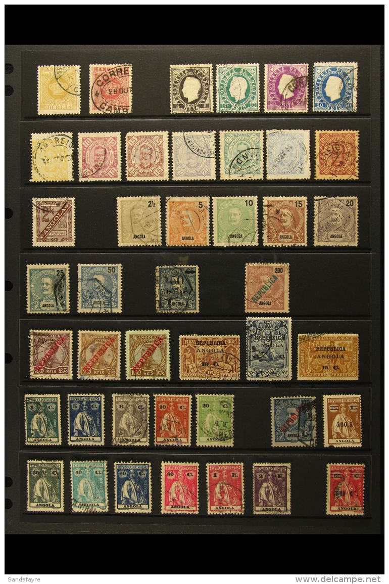 ANGOLA 1875-1938 Used Colln To 200r &amp; 2E, All Different (60+) For More Images, Please Visit... - Altri & Non Classificati