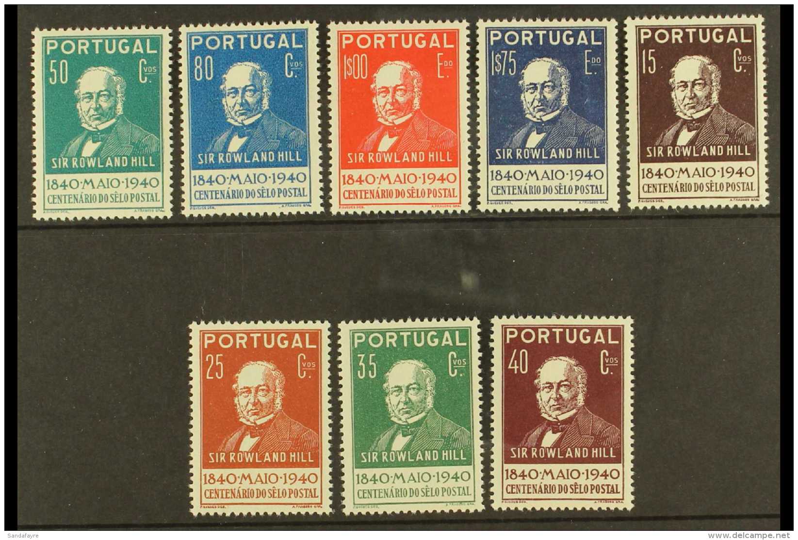 1940 Stamp Centenary - Hill Set, Michel 622/29, SG 920/27,NHM (8) For More Images, Please Visit... - Altri & Non Classificati
