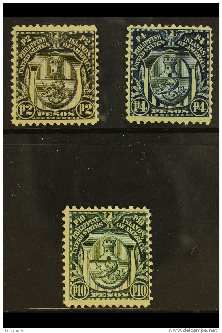 1906 2p, 4p &amp; 10p Arms, Sc 252/4, Vf Mint. (3 ) For More Images, Please Visit... - Filippijnen