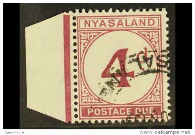 POSTAGE DUE 1950 4d Purple, SG D4, Very Fine Used. For More Images, Please Visit... - Nyassaland (1907-1953)