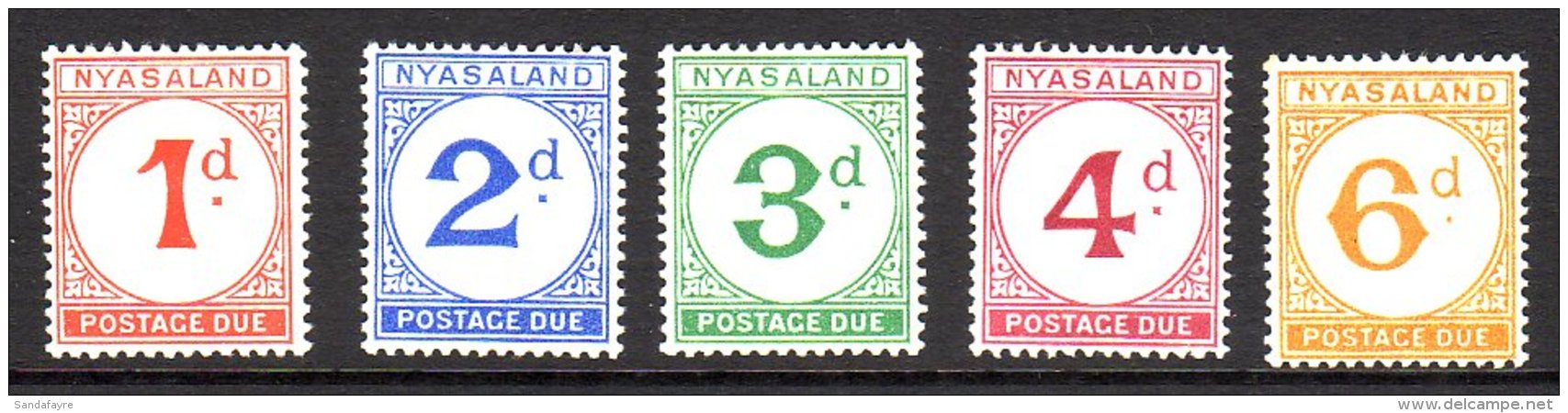 POST DUE 1950 Complete Set, D1/5, Superb Mint, Some Nhm (5) For More Images, Please Visit... - Nyassaland (1907-1953)