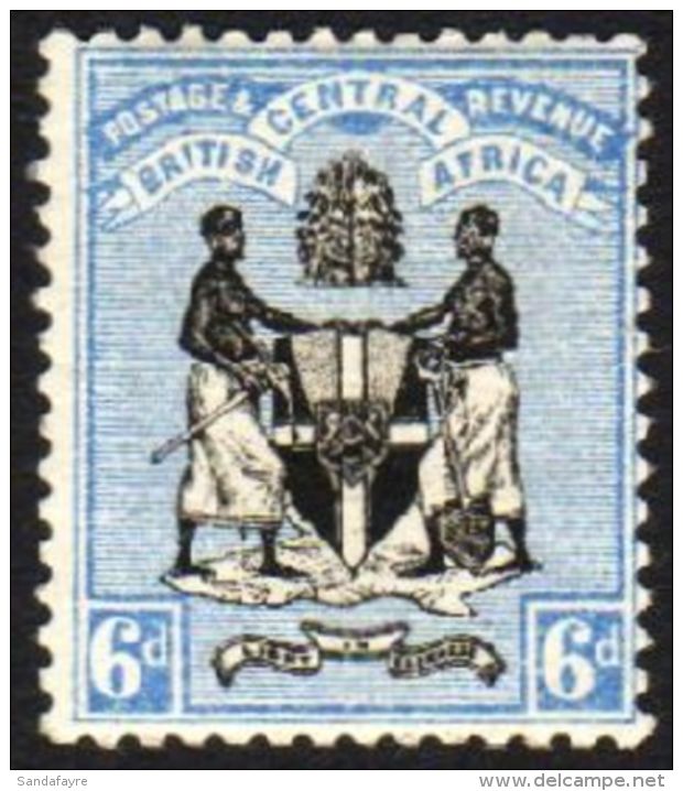 1895 (no Wmk) 6d Black And Blue, SG 24, Fine Mint. For More Images, Please Visit... - Nyasaland (1907-1953)