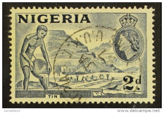 1953-58 2d Slate-violet "2d" RE-ENTRY, SG 72ca, Fine Cds Used For More Images, Please Visit... - Nigeria (...-1960)
