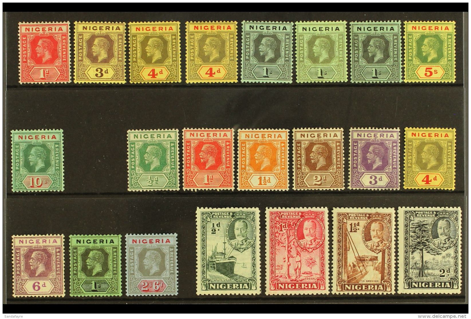 1914-36 KGV Mint Selection To 5s &amp; 10s, All Different(20+ Stamps) For More Images, Please Visit... - Nigeria (...-1960)