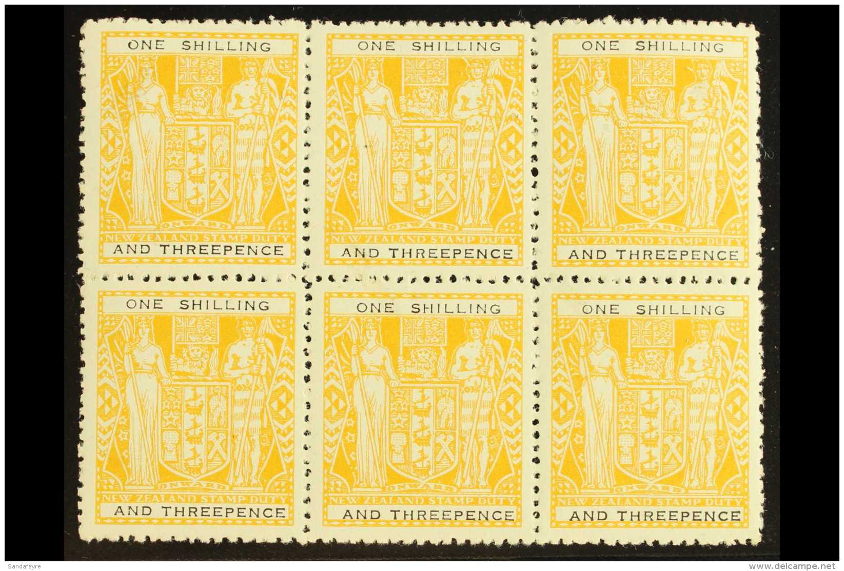 POSTAL FISCAL 1940-58 1s3d,SG F192,vfm (five NHM) BLOCK Of 6 For More Images, Please Visit... - Altri & Non Classificati