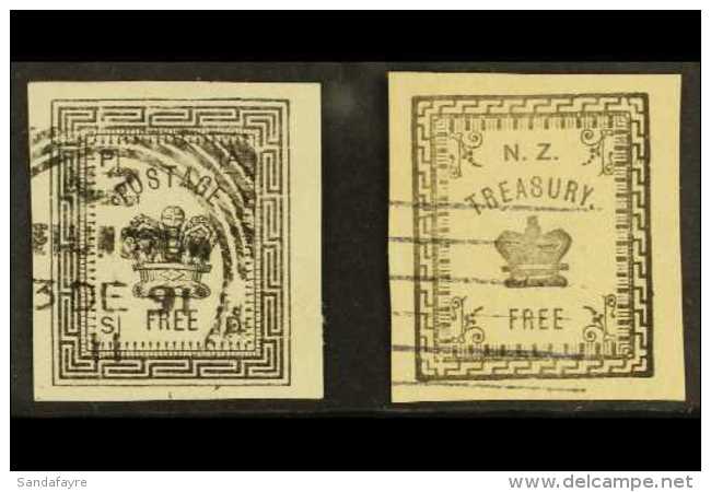 1891 &amp; 1897 Postage/Treasury "Free" Franks, Used (2 Cut Outs) For More Images, Please Visit... - Altri & Non Classificati
