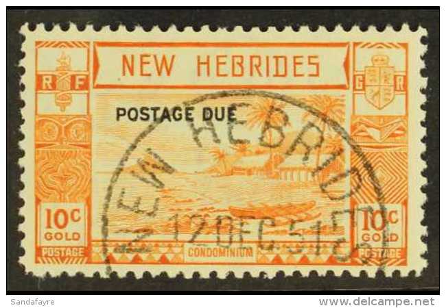 ENGLISH Postage Due 1938 10c Orange Opt, SG D7, Vf Cds Used For More Images, Please Visit... - Otros & Sin Clasificación