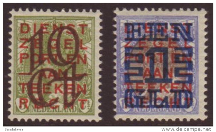 1923 10c On 3c &amp; 1g On 17&frac12;c Surcharges, P12&frac12;, Mi 136/37, VFM (2) For More Images, Please Visit... - Altri & Non Classificati