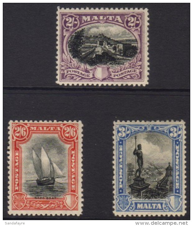 1926-27 2s, 2s6d, And 3s, SG 168/170, VFM (3) For More Images, Please Visit... - Malta (...-1964)