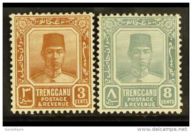 TRENGGANU 1921-41 3c Reddish Brown &amp; 8c Grey, SG 29 &amp; 34, VFM (2) For More Images, Please Visit... - Sonstige & Ohne Zuordnung