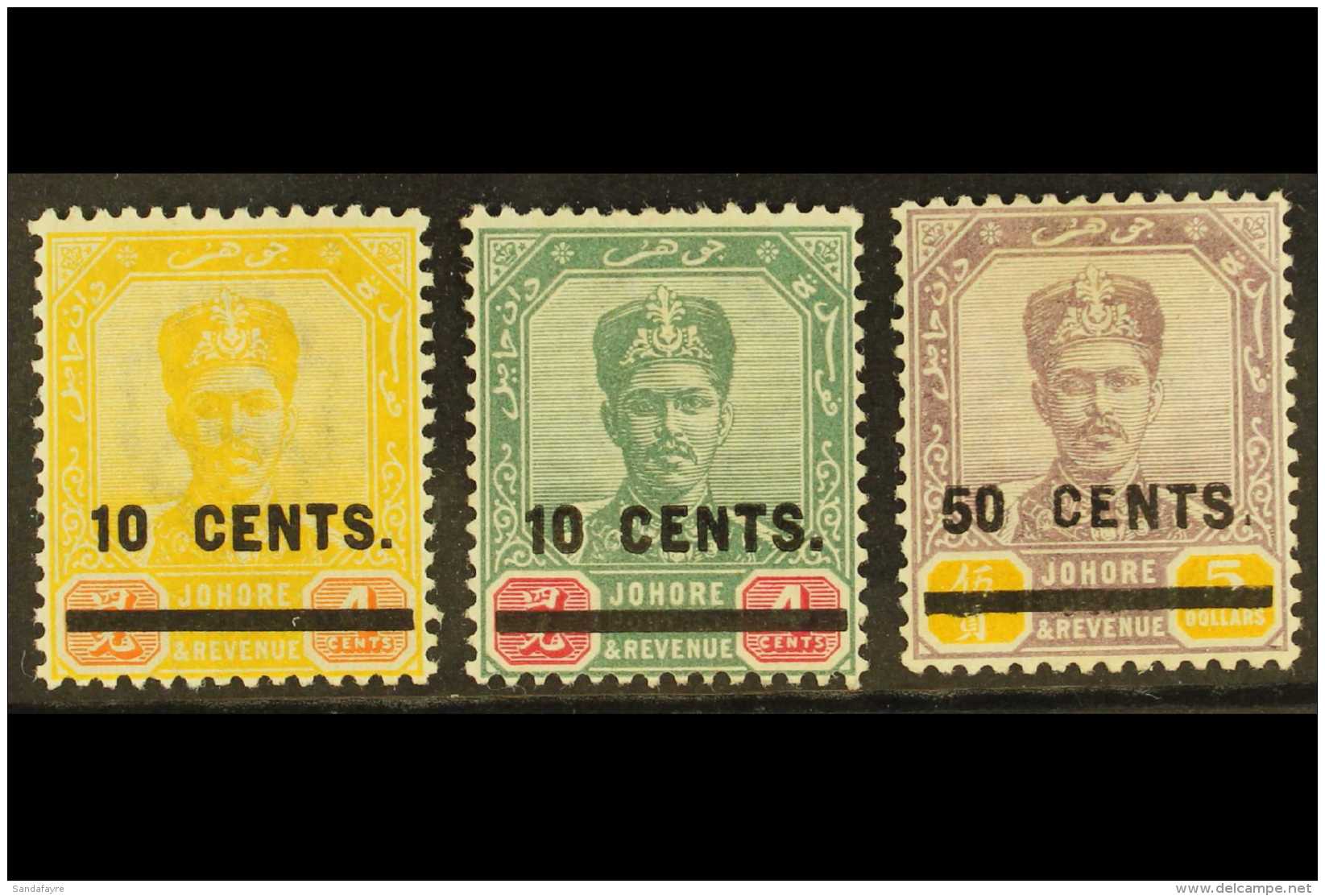 JOHORE 1904 Surcharges Set SG 58/60 VFM (3) For More Images, Please Visit... - Otros & Sin Clasificación