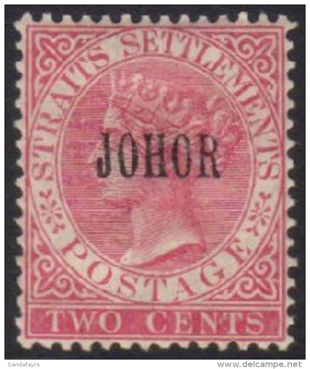 JOHORE 1884-91 2c Pale Rose Opt, SG 13, Fresh Mint For More Images, Please Visit... - Other & Unclassified