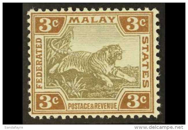 FMS 1904-22 3c Grey-brown &amp; Brown, SG 32a, Superb Very Fine Mint For More Images, Please Visit... - Sonstige & Ohne Zuordnung