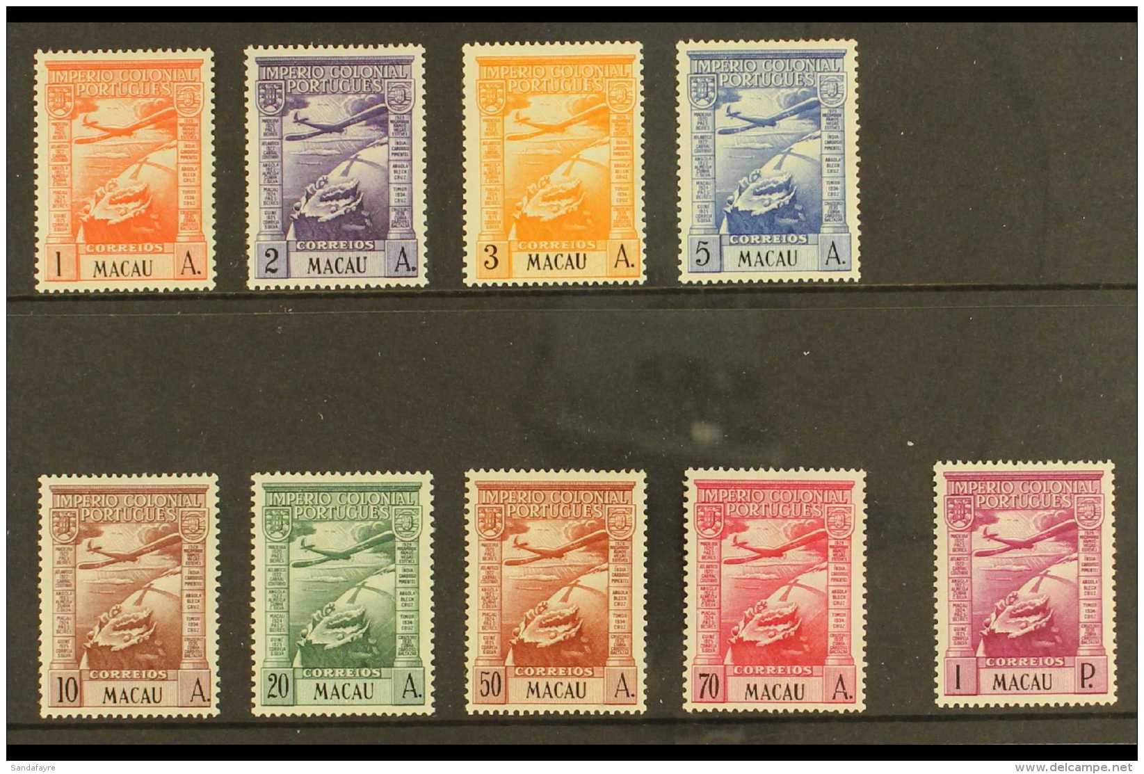1938 Air Set, SG 382/90, Very Fine Mint (9 Stamps) For More Images, Please Visit... - Sonstige & Ohne Zuordnung