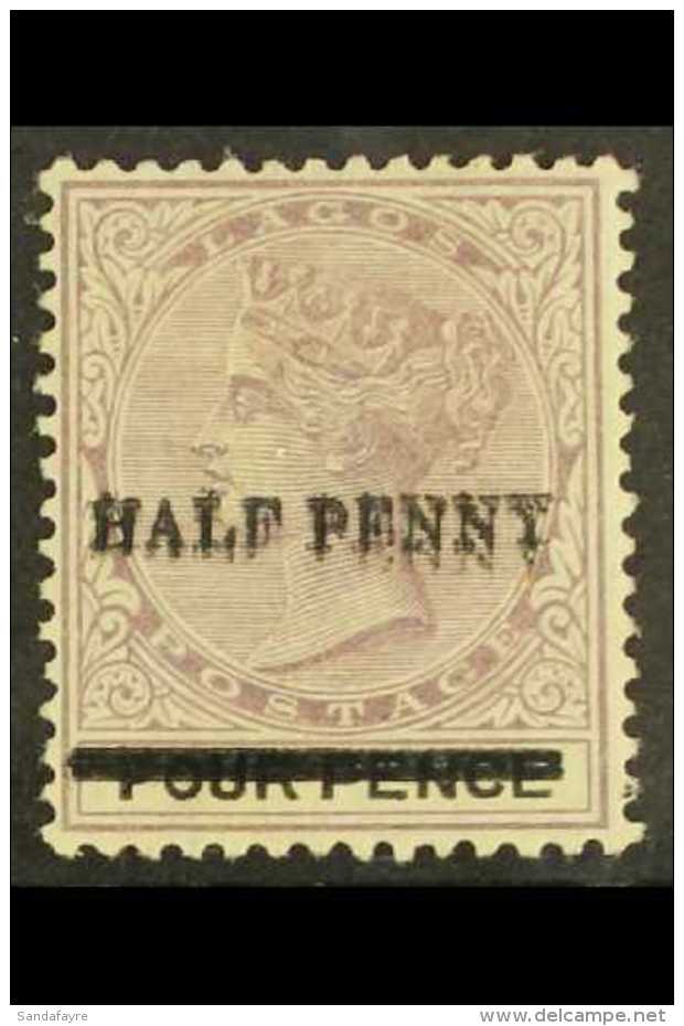 1893 &frac12;d On 4d SURCHARGE DOUBLE, SG 42a, Fine Mint For More Images, Please Visit... - Nigeria (...-1960)