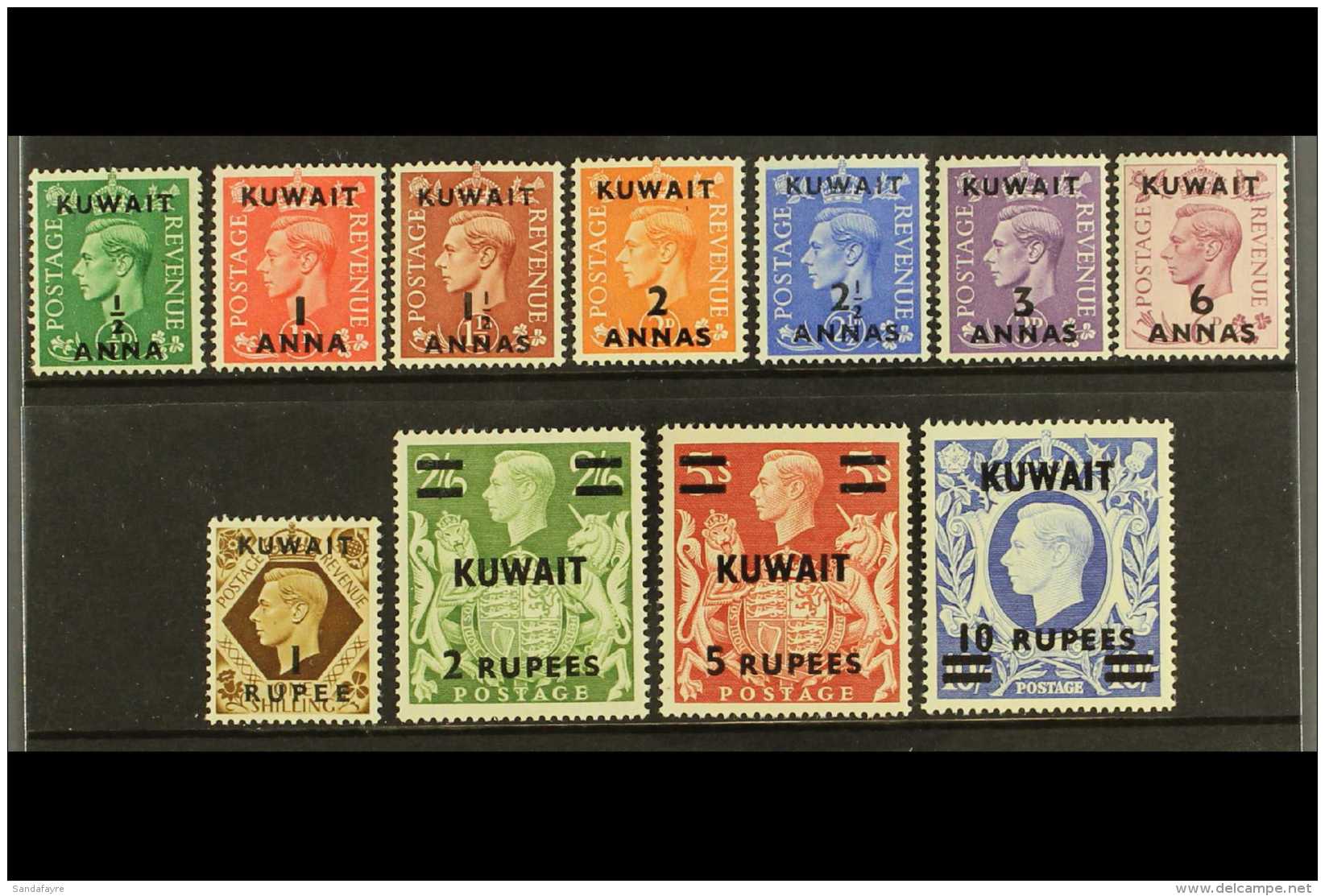 1948-49 Opts Complete Set, SG 64/73a, NHM, Very Fresh (11) For More Images, Please Visit... - Koeweit