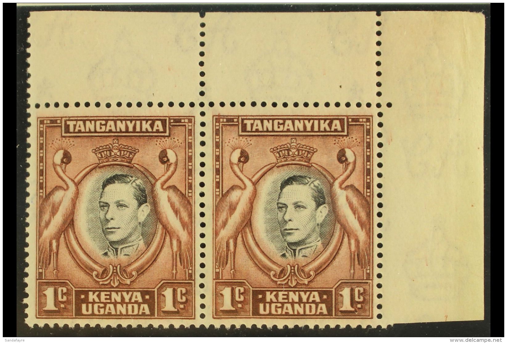 1942 1c NHM Pair, One With Re-entries At LL &amp; LR, SG 131a Var's For More Images, Please Visit... - Vide