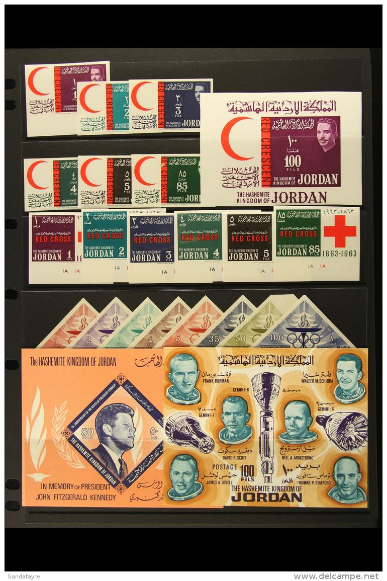 1963-88 NHM Imperf Colln Of Sets &amp; M/sheets (24 Imperfs &amp; 6 M/s) For More Images, Please Visit... - Jordania