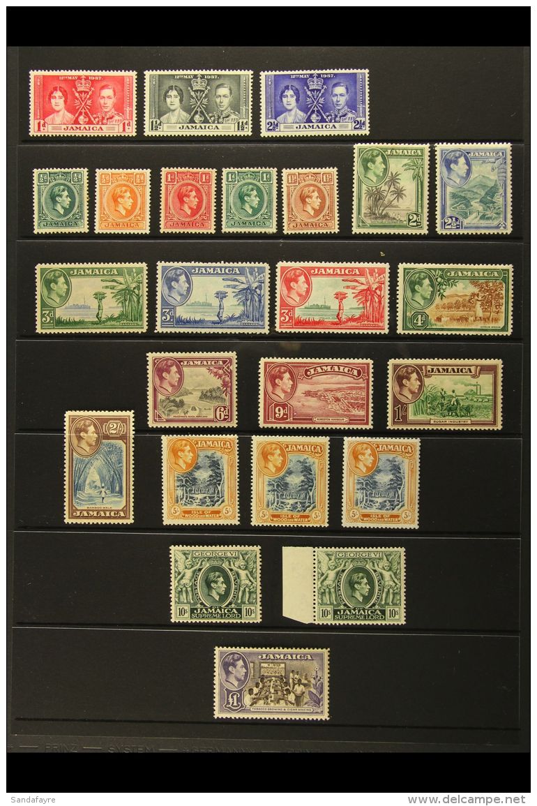 1937-52 Mint KGVI Collection, All Different (40+ Stamps) For More Images, Please Visit... - Jamaica (...-1961)