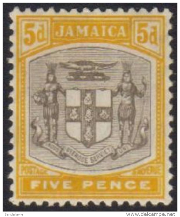 1905-11 Grey &amp; Orange-yellow Arms, SG 43, Very Fine Mint For More Images, Please Visit... - Jamaica (...-1961)