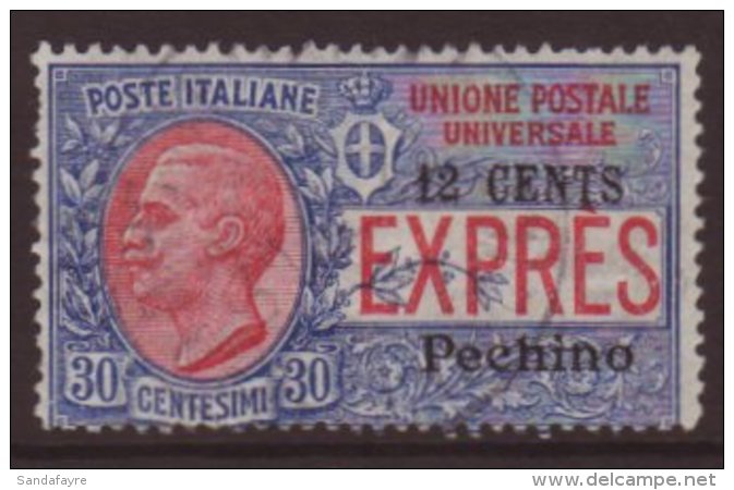 PEKING 1918 12c On 30c Express,Sa 2,SG E28,used,a Few Short Perfs For More Images, Please Visit... - Altri & Non Classificati